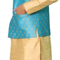 House of Aqss Men Regular Kurta with Trousers image 4
