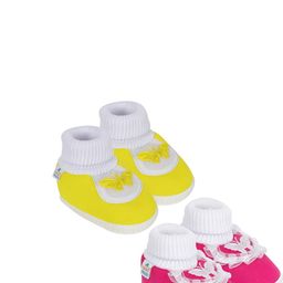 NESKA MODA Yellow Cotton Booties-image-55