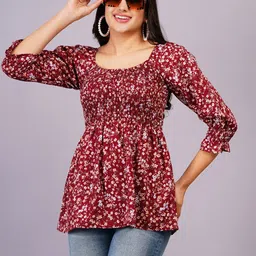 JC4U Floral Bell Sleeve Top-image-69