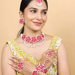 Sangria Boho Gold-Plated Artificial Beads Beaded Jewellery Set-75