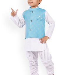 NEW GEN Boys Ethnic Motifs Printed Tiered Kurta with Pyjamas-picture-48