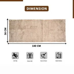 Kuber Industries Cream-Colored Anti-Skid Rectangular Runners image 2