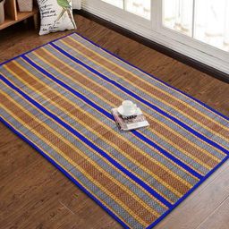 HOKIPO Blue & Red Patterned Floor Mats-13