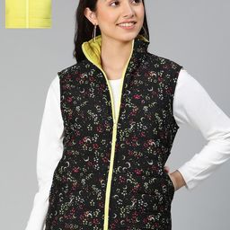 Oxolloxo Women Stand Collar Floral Printed Casual Lightweight Quilted Jacket-image-44
