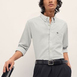 THE BEAR HOUSE Men Slim Fit Solid Button-Down Collar Casual Shirt-picture-32