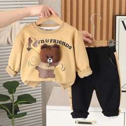 INCLUD Boys Bear Printed Sweatshirt With Pants-picture-33