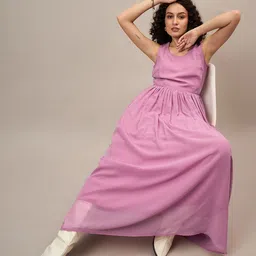 The Roadster Lifestyle Co Sleeveless Women Maxi Dress-30