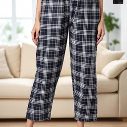 Kryptic Pack Of 2 Checked Pure Cotton Mid-Rise Lounge Pants-picture-32
