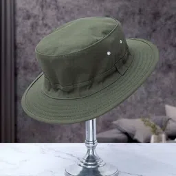 Infispace Men Green Embroidered Bucket Hat-4
