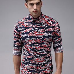 SHOWOFF Men Comfort Slim Fit Opaque Printed Casual Shirt-picture-43