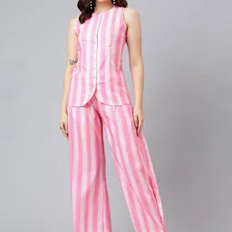 TRYMISFIT Striped Top With Trousers Co-Ords-picture-55