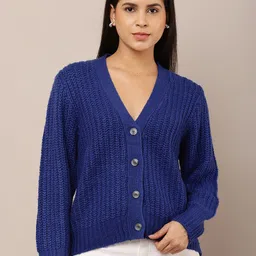 NoBarr Women Striped Ribbed Cardigan-image-92