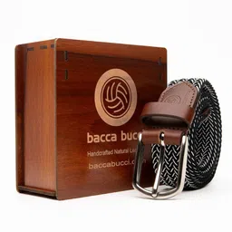 bacca bucci Men Braided Tang  Infinite Stretch Belt-image-88