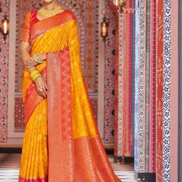 FASHION STROM Woven Design Zari Silk Blend Saree-image-23