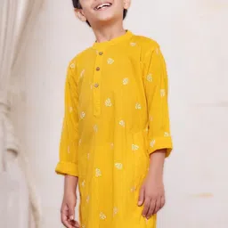 Tura Turi Boys Embroidered Pure Cotton Kurta Sets-46