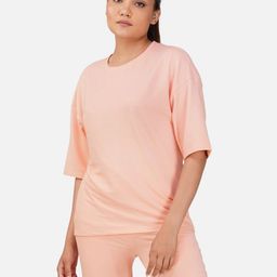 Wearjukebox Women Drop-Shoulder Sleeves Raw Edge T-shirt-image-33