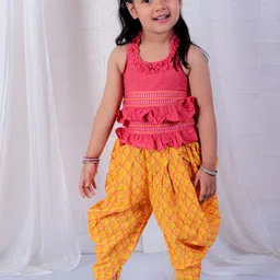 Twisha Girls Halter Neck Printed Basic Jumpsuit-image-94