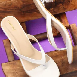 DressBerry Women Colourblocked PU Party Kitten Sandals-44