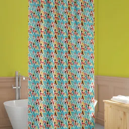 ArtzFolio Blue & Red Printed Waterproof Shower Curtain-image-85
