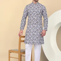 KRAFT INDIA Men Printed Regular Kurta with Pyjamas-51