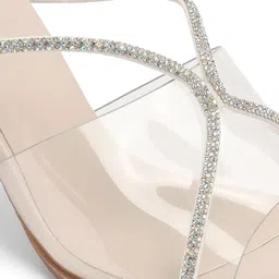 PEPPER Embellished PU Party Block Mules image 2