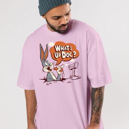 FLYIND VOGUE OUTFIT Men Bugs Bunny Bio Finish Graphic Printed Cotton Oversized T-shirt-image-28