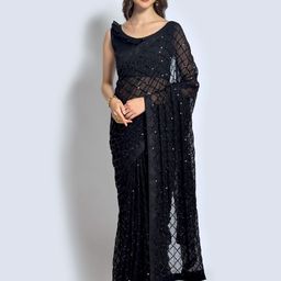 Moda Rapido Embellished Sequinned Pure Georgette Saree-picture-46