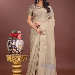 LeeliPeeri Designer Woven Design Zari Organza Saree-image-60