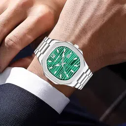 SPENCHER Men Printed Water Resistant Analogue Multi Function Watch SW Nautilus image 5