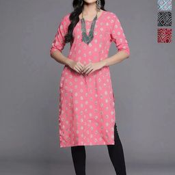 Anouk Rustic Pack Of 4 Ethnic Motifs Printed Straight Kurta-image-35