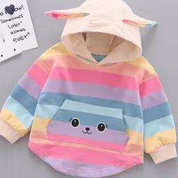 YK Girls Hood Striped Print Sweatshirt-picture-22