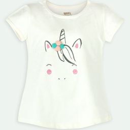 ariel Girls Pack Of 2 Graphic Printed Round Neck Short Sleeves Cotton T-shirt-picture-37