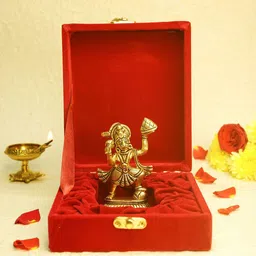 Ekhasa Gold-Toned Hanuman Ji Murti Pure Brass Religious Idol Showpiece-image-98