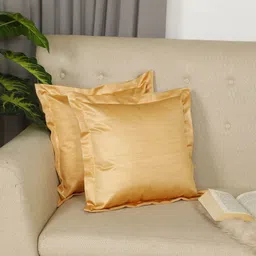 THE CONVERSION Gold-Toned Set of 2 Square Cushion Covers-29