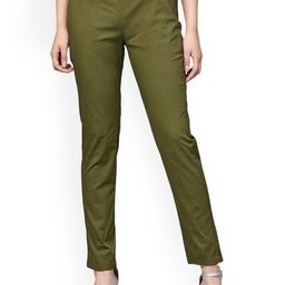 MIXFIT Women Slim Fit Mid-Rise Cotton Trouser-picture-27