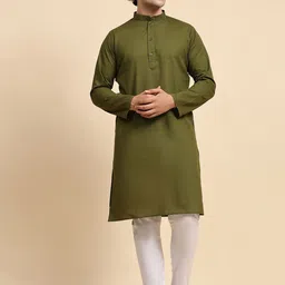 Moda Rapido Men Regular Pure Cotton Kurta with Pyjamas-17