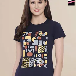 Mast & Harbour Women Pack Of 2 Typography 2 Printed Applique T-shirt-image-22