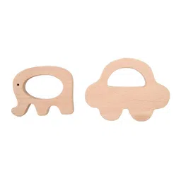 Nesta Toys Wooden Car & Elephant Teether Set-image-6