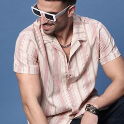 SHOWOFF Men Standard Opaque Striped Casual Shirt-image-76