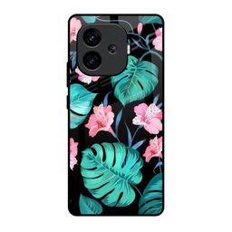 QRIOH Floral Tropical Leaves Printed iQOO Neo 10R 5G Back Case Mobile Accessories-image-70
