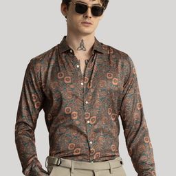 Snitch Men Smart Slim Fit Floral Opaque Printed Casual Shirt-image-88