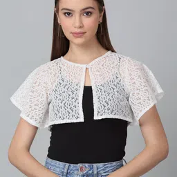 Dressitude Women Crop Button Shrug-image-32