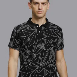 STELVIN Men Printed Polo Collar Slim Fit T-shirt-picture-15