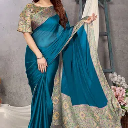 KALINI Solid Saree with Unstitched Blouse-image-25