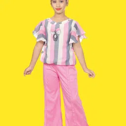 HSS TRENDS Kids-Unisex Pink Cotton Blend Clothing Set-image-53
