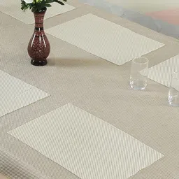 Homerz 6-Pcs Cream-Coloured Anti Skid Table Placemats-18