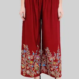 Aura Glam Women Printed Ethnic Palazzos-image-75