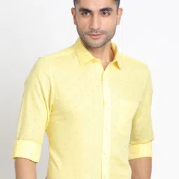 Turtle Men Standard Slim Fit Spread Collar Conversational Printed Formal Shirt-image-38