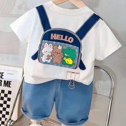 Googo Gaaga Boys Printed T-shirt with Shorts-image-89