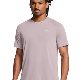 UNDER ARMOUR Trail Run Brand Logo Printed Slim Fit Short Sleeves T-Shirt-image-24